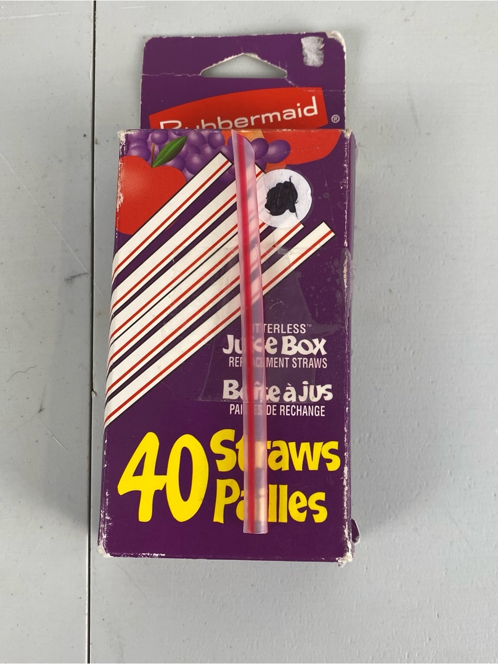 Vintage Rubbermaid Litterless Juice Box Replacement Straws 40 Pack